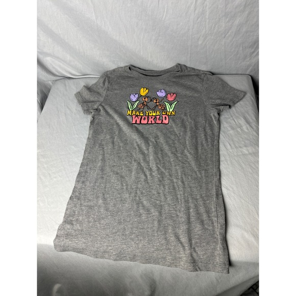 Aeropostale Other - Aeropostale Gray T Shirt Graphic Ants Tulips Make Your Own World Kids S